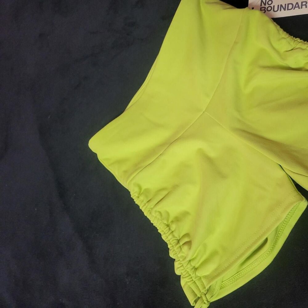 XXS-No-boundaries Women's Green and Yellow Shorts